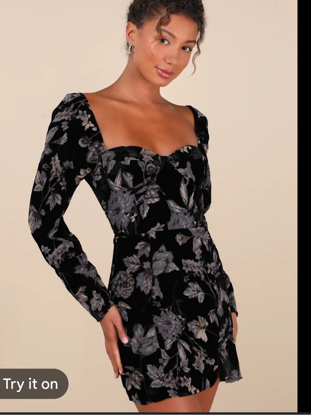 NWT Lulus Floral Burnout Mini Dress